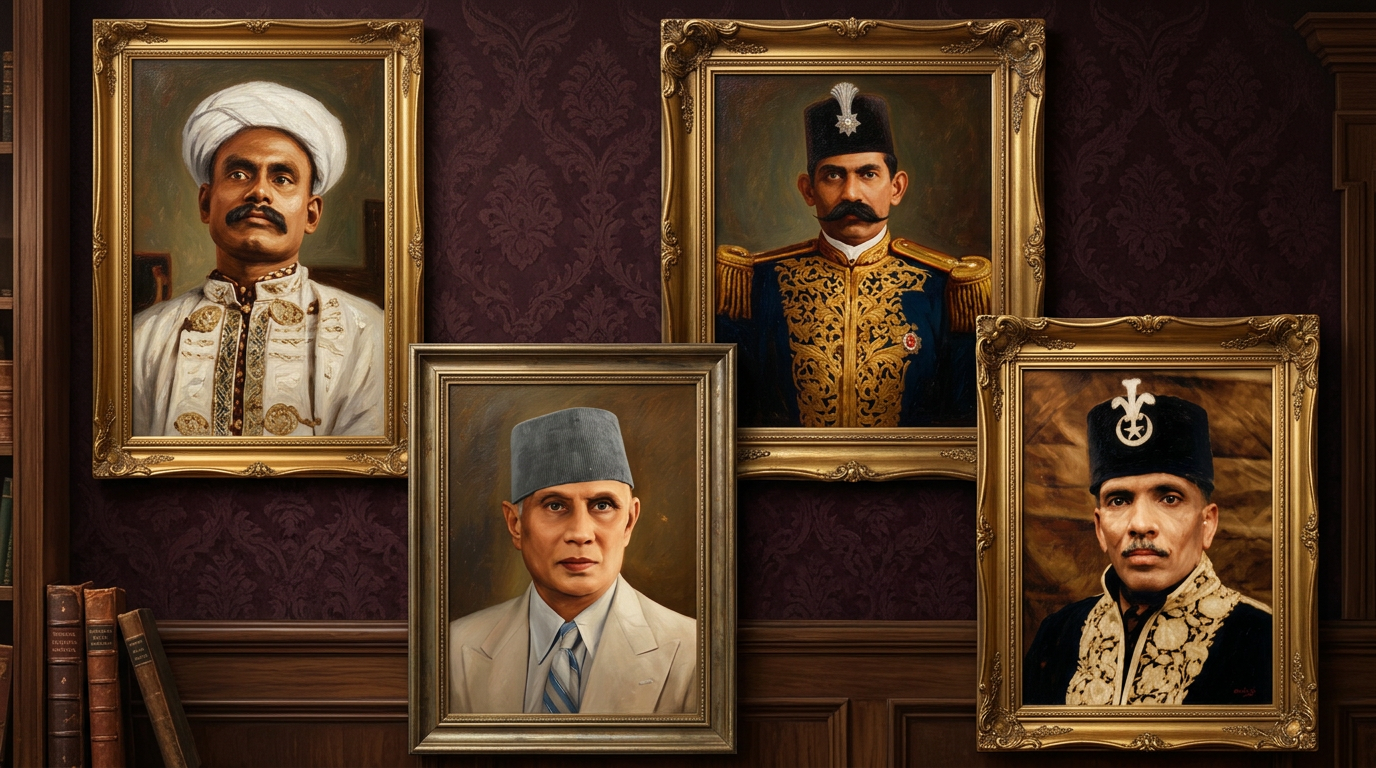 Portraits of Maldivian royalty and dignitaries from the era of traditional sailing fleets